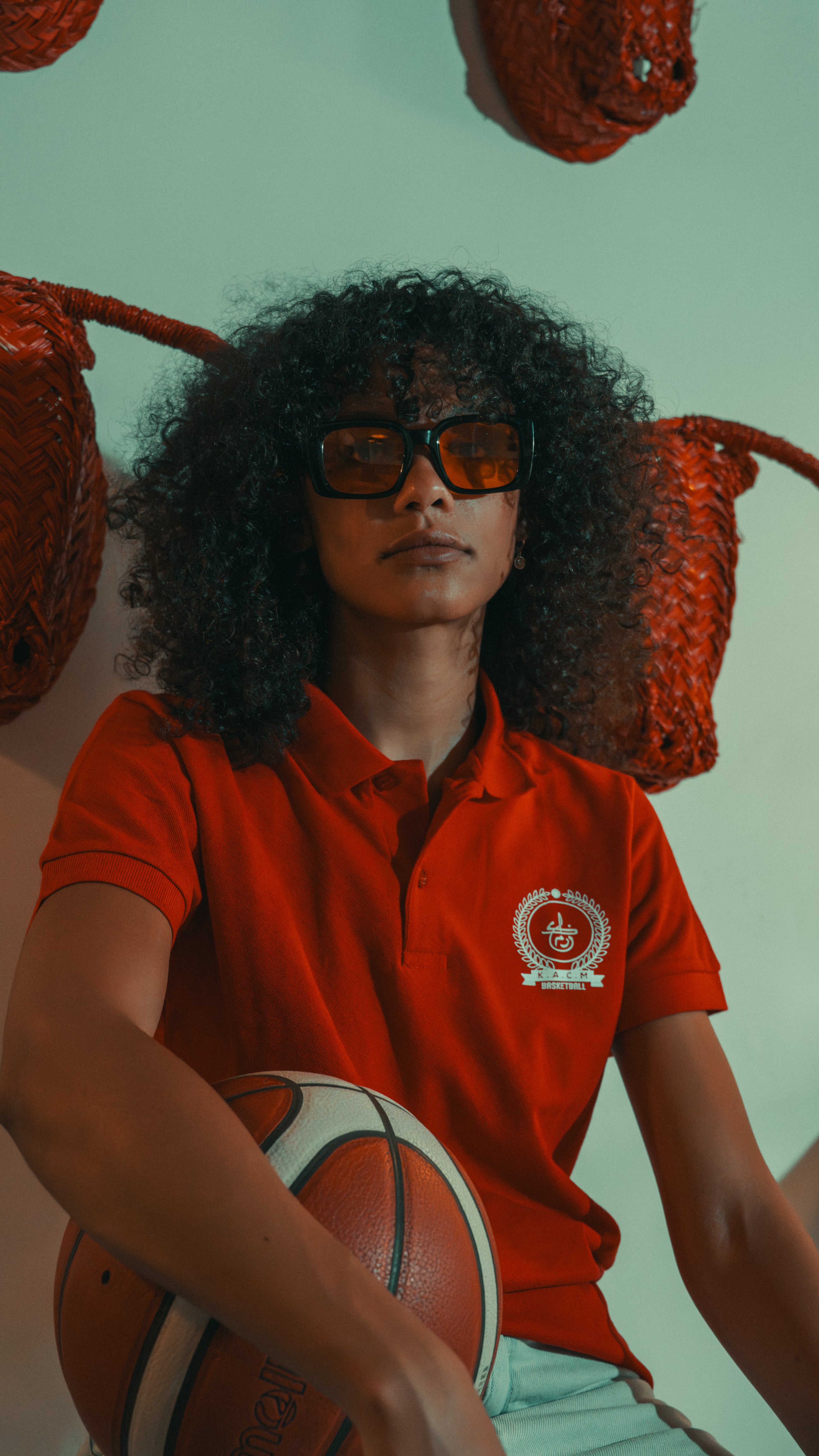 T-shirt Polo Rouge Femme – KACM Basketball Officiel